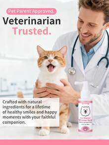 GJYC PET 一喷清新口气！宠物牙齿喷雾，适用于犬猫 - 无需刷牙，4 种口味（牛肉、鸡肉、苹果南瓜、原味）| 有效控制牙菌斑，使用方便，2.03 液盎司