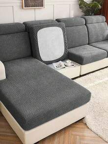 单人、双人、三人、四人沙发靠背套，L型沙发，T型弹力沙发，花园座椅垫套，户外座椅垫套，沙发替换套，户外座椅垫套，厚提花纹理，斜纹面料，家具保护套，沙发套 - 深灰色 - 查看 5