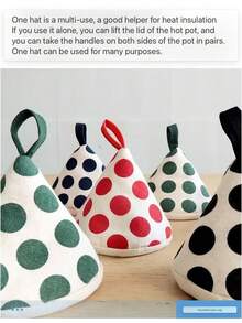 Japanese-Style, Simple, Heat-Resistant And Insulating Gloves – Suitable For Use With Microwave Ovens, Ovens, Kitchen Pots, Lids, And Casseroles; Come With Thickened, Insulating Covers For The Handles Of These Utensils. - Multicolor - View 5