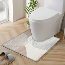 2/3/4PCS Thickened Flannel Printed Rugs Bathroom Set, Festival Abstract Painting -Style Home Deccor Bath Mat, Is Soft And Comfortable, Easy To Clean, And Suitable For Bathroom Deccor, Bathroom Accesssories, Living Room, Bedroom, Laundry Room And Kitchen Decoration - 彩色 - 查看 10
