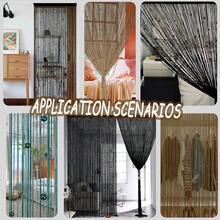 Beaded Curtain Beaded Curtains For Doorways Crystals Suitable For Interior Hanging Decoration And Partitions Closet Curtains 39x79, Black - 991Wx200Lcm1PanelsBl - View 6