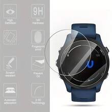 4 piezas de protector de pantalla de vidrio templado para Garmin Forerunner255, ultra claro, dureza 9H resistente a arañazos, superficie suave anti-polvo y huellas dactilares, ligero y ajustado - Juego de 4 piezas para Forerunner 255 - Ver 2