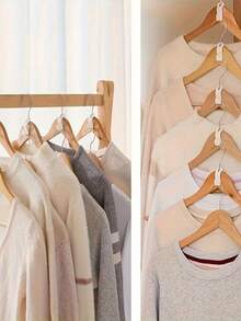 50pcs Multi-Layer Hanging Clothes Rack Hooks, Space Saving Wardrobe Hanger Connectors, Suitable For Various Types Of Hangers, Used For Wardrobe Organization, Stackable - Multicolor - View 6