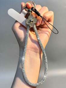 2026新年、情人节、蝴蝶结金色心形手机挂绳、简约星星吊坠腕带、可拆卸挂绳、多功能户外手持挂绳、防丢防盗手机壳挂饰、附赠礼品垫，适合在生日、节日等场合赠送给母亲、家人、朋友。 - 彩色 - 查看 3