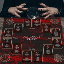 1 tấm khăn trải bàn thờ hình thánh giá Celtic cổ điển, khăn trải bàn bài Tarot, trang trí lễ hội Ramadan, thảm bói bài Tarot hình ngôi sao năm cánh và mặt trăng cổ điển. - Nhiều màu - Xem 2