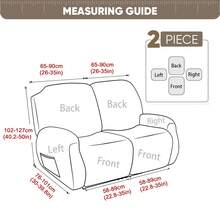 Soft Cotton Velvet Sofa Cover Stretchy Recliner Chair Cover  WashableRecliner Sofa Cover Reclining Chair Slipcovers Furniture Protector Suitable For Hotels Rental Houses Outdoor Camping - 灰褐色 - 查看 2