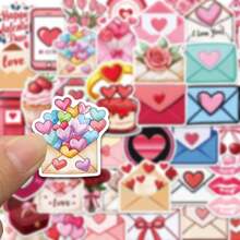 50pcs Colorful Love Envelope Graffiti Stickers, Decorate Cups, Diaries, Computers, Skateboards, Waterproof Stickers - Multicolor - View 7