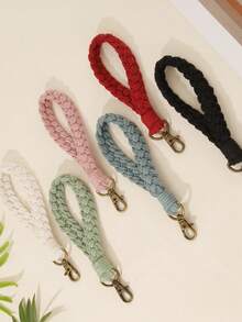 Boho 1pc Colorful Hand-Woven Bohemian Style Keychain, Car Key Pendant, Bag Decoration, Bracelet Car Accessories Bag Charm School Cute Goth Y2k Bag Accessories Lanyards With Id Holder Car Accessories Bag Charms - Multicolor - View 6