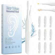 2025 Ear Wax Removal Tool Multifunctional Spiral Ear Cleaner Q Grips Earwax Cleaning Tool With 9 Replacement Tips Washable Ear Wax Removal Kit For Deep Cleaning Ear Picks - 如圖 - 查看 9