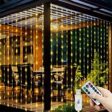 Remote Control LED Fairy String Lights, 8 Lighting Modes USB Powered, Indoor Decoration, Suitable For Christmas, Wedding, Garden, Party Decorative Lighting - USB Curtain Light - View 23