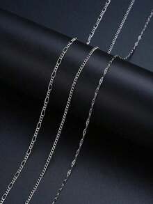 17KM 3pcs Simple Chain Waist Chain For Women, Perfect For Daily Wear And Vacation Dating - Bạc - Xem 9