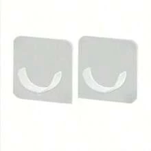 2/4pcs Strong Adhesive Wall Hooks - No Drilling Required, Easy Installation, Suitable For Kitchen, Bathroom, Bedroom - Multi-Purpose Hooks For Towels, Clothes, Keys - Stylish White Design - Clear - View 6