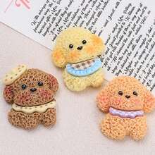 10/20/30个仿真可爱小狗树脂配件 DIY发夹手机壳鞋扣钥匙扣吊坠配件 - 彩色 - 查看 4