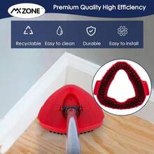 MXZONE Scrubber Mop Head Replacement Compatible With O Cedar EasyWring 1 Tank System, Spin Mop Scrub Brush Head, Hard Bristle Cleaning Brush Attachment For Kitchen Tile Floor, Not Fit RinseClean - MàuD - Xem 4