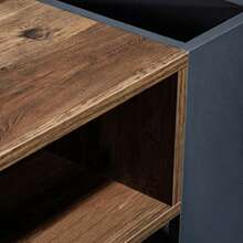 Modern Coffee Table With Double-Sided Storage, Large Shelf And Additional Inner Compartment – Versatile Living Room Table With Practical Organizational Design. - Black + Gray - View 4