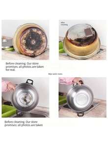 12pcs/Set Kitchen Cleaning Magic Eraser, Pot Pan Dish Scrubber, Stain Remover, Rust Removal, Abrasive Sponge - Multicolor - View 5