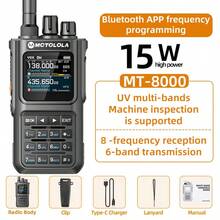 MMCTOLOLA 15W Multi-Band Bluetooth Walkie Talkie, One-Key Programming, Frequency Input, Noise Cancellation Clear Audio, Portable AM/FM Ham Radio Handheld, 6000mAh Battery
