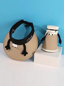 Kids' Sun Protection Open Top Hat, Cute Sun Hat, Cartoon Sun Hat, Baby Hat, Unisex Straw Hat For Summer - Hat - View 3