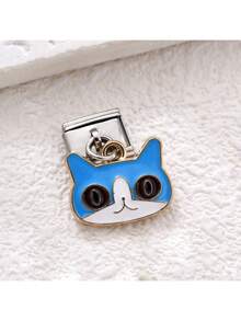 1/5/10pcs Elegant Silver-Tone Zirconia Crystal, Flower, Heart, Animal, Butterfly, Fish Tail Shaped Pendant Modules - Ideal For DIY Bracelets, Gift Giving - Multicolor - View 23