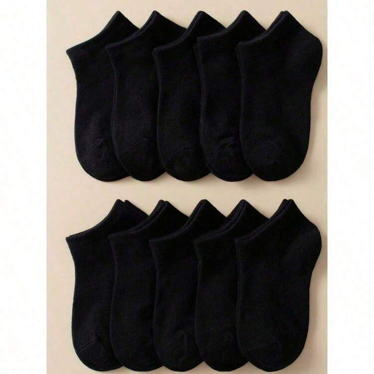 A Pair Of Neutral Solid Color Ankle Socks, Invisible Socks, Sports Socks Or Couple Socks, Suitable For Daily Wear Or Outdoor Leisure. Multi Functional, Simple, Breathable, Soft, Comfortable, Fashionable, And Multifunctional, It Is An Excellent Gift For Friends And Family! - 隨機顏色 - 查看 1