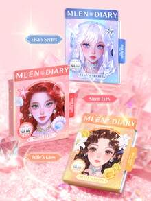 Mlen Diary 自粘假睫毛簇，C型卷翘假睫毛，无需胶水，可重复使用，卡通风格，按压式自粘假睫毛簇，自然妆效 DIY 睫毛嫁接套装 - C - 查看 9