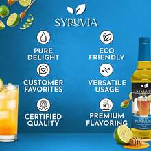 Syruvia Sugar-Free Honey Lime Flavored Syrup - 25.4 Fl Oz Premium Flavoring Syrup - Kosher, Gluten Free, Perfect For Drinks, Soda, Shakes, Cocktails, Desserts And More. - 25.4 Fl Oz - View 5