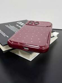 1pc Heart Pattern Shockproof Phone Case With Mirror, Compatible With IPhone 17, 16, 15, 14, 13, 12, 11 Pro Max - Multicolor - View 4