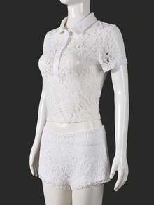 Women Two-Piece Outfits - 白色 - 查看 6