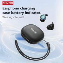 MINISO MS108 AI Smart Earbuds | Translation + Noise Cancellation + Sharing 3-In-1, Buy 1 Get 2, 134 Languages Real-Time Translation, Dual Mic Noise Cancellation High-Definition Calls - Black - View 4