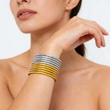 10pcs/Set Fashion Jelly Bangle Multi-Layer Stacking Buddha Bangle Waterproof Bracelet For Women - 10-piece Set - View 3