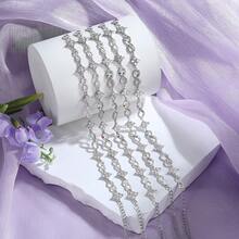 1pc Personalized Birthday Stone Bracelet, Can Engrave 1-5 Names, Custom Flower Pendant Bracelet, Infinite Love Design, Handmade Jewelry, Mother's Day Gift For Mom And Grandma, Birthday, Anniversary, Valentine's Day, Christmas Luxury Custom Jewelry - Silver - View 9