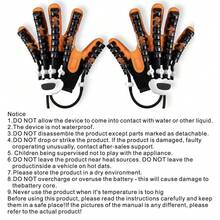 便携式USB充电手部康复机器人手套,4种模式和9个强度级别,左右手均适用 - 白色 - 查看 10