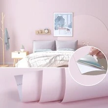 1 Roll Macaron Style Solid Color Peel And Stick Wallpaper, Textured Fashionable Self-Adhesive Contact Paper, Waterproof, Oil/Heat Resistant PET Aluminum Foil, Removable And Reusable Wall Decals In Multiple Colors, Easy To Install For Kitchen, Bedroom, Living Room, Dorm, No Damage - Multicolor - View 53