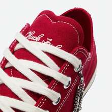 Converse Women's Chuck Taylor SEASONAL Low Top Canvas Sneakers A19057C - Red - View 4