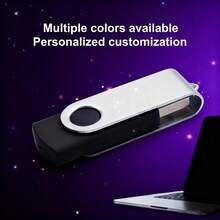 Ổ USB Flash Drive tốc độ cao bằng kim loại, vỏ xoay, dung lượng 128GB/64GB/32GB/16GB/8GB/4GB/2GB/1GB, 8 màu sắc tùy chọn, tương thích với điện thoại thông minh, máy tính, phụ kiện ô tô và thiết bị chơi game, lưu trữ tệp an toàn và di động. - Hồng - Xem 8