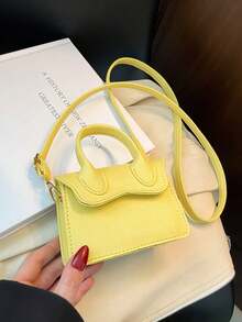 1pc New Minimalist Style Mini Crossbody Bag, Casual Chic Fashion. Featuring Zipper Design, Adjustable Shoulder Strap, Suitable For Shopping Or Travel. Can Easily Fit Daily Essentials, A Versatile Fashion Item Suitable For Various Styles And Occasions. Its Multifunctionality Makes It A Perfect Gift For Ramadan. - Simple Handbag - View 10