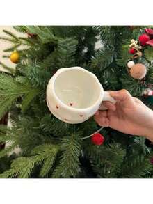 1 set de tasses à café à motif cœur, tasses en céramique, convenant au café, au thé, au cappuccino, au latte et au lait. Caractéristiques d'une grande conception de poignée, micro-ondes et lave-vaisselle. Set de tasses à café et sous-tasses en céramique artisanale, une paire de tasses et sous-tasses en céramique en forme de cœur. Idéal pour la Saint-Valentin, la Fête des Mères ou les cadeaux de rentrée scolaire. - Multicolore - Voir 4