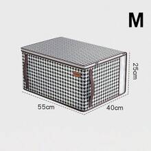 Foldable Thick Cloth Storage Bag, Bedroom/Wardrobe Clothes/Bedding Organizer Bag With Handle - Multicolor - View 8