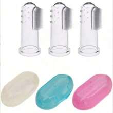 20pcs Pet Finger Toothbrush, Pet Dental Cleaning Brush, Pet Teeth Cleaning Tool, Silicone Toothbrush, Puppy Kitten Finger Toothbrush, Small Pet Toothbrush, Suitable For Dogs And Cats - Clear - View 10