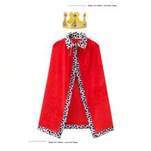 1 chiếc áo choàng vua Giáng sinh, khăn choàng trang phục dự tiệc ngày lễ, áo choàng đỏ Giáng sinh để hóa trang. - nhiều màu - Xem 2