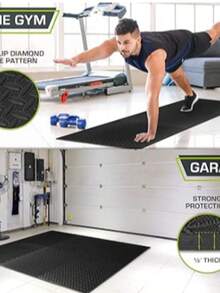 Fitness Floor Mat - Dark Grey - View 1