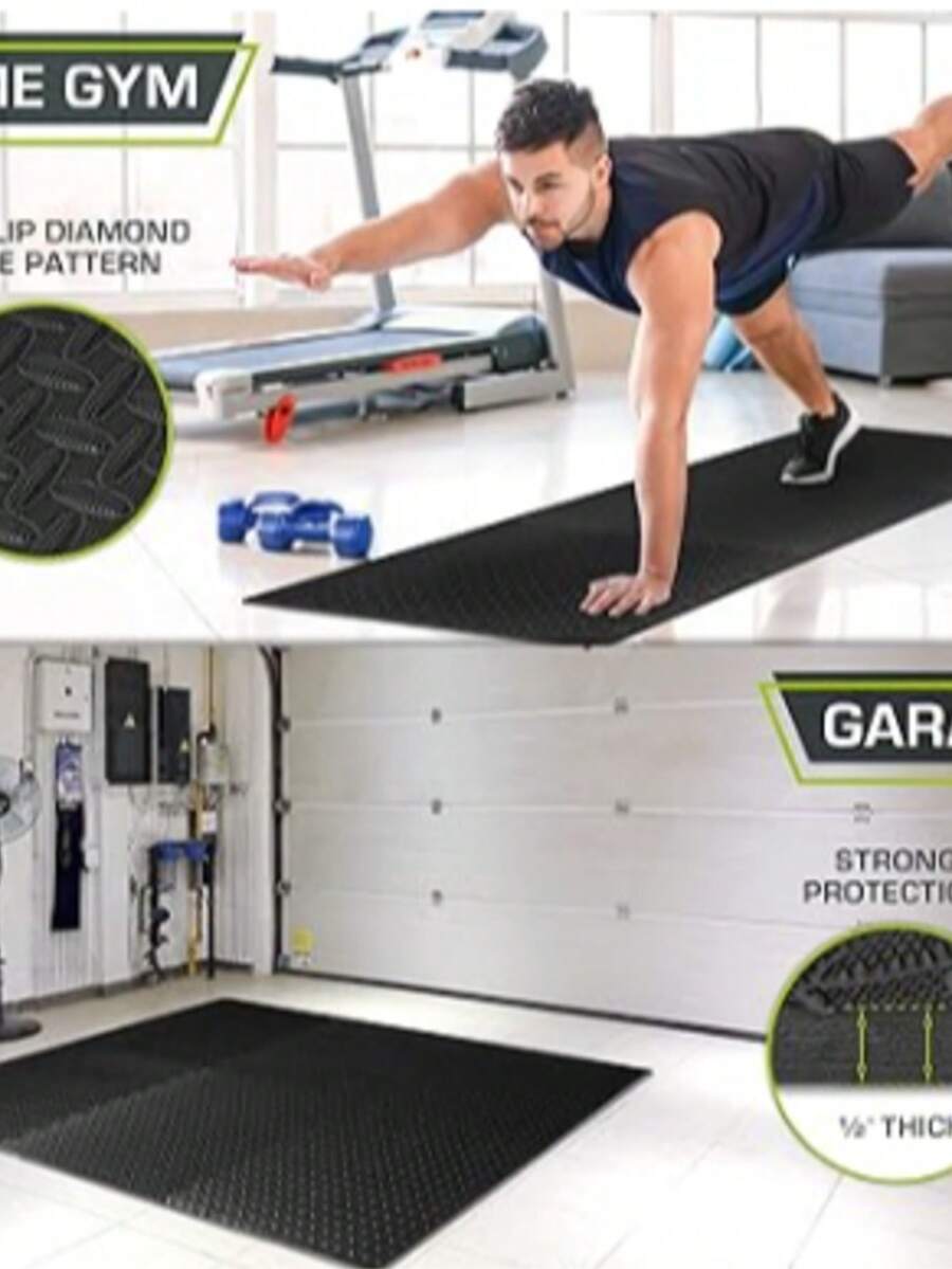 Fitness Floor Mat - Dark Grey - View 1