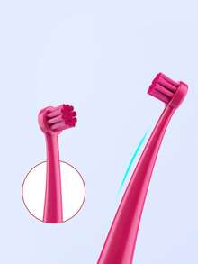 1支小圆头牙刷，小刷头适合清洁难以触及的部位，矫正牙型，软毛，成人适用，独立包装，小头牙刷 - 彩色 - 查看 4