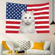 1pc Customizable Personalized Tapestry With Photo And Text, Suitable For Birthday, Wedding, Halloween, Christmas, Party, Father's/Mother's Day, Home Decor, Bedroom Aesthetics, Room Flag, Wedding Room Decor, Christmas, Housewarming, Tea Room, Bedroom, Living Room - Multicolor - View 4