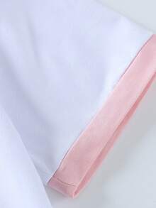 2pcs/Set Girls Gemini Sweet Number "67" & Satin Star Print Round Neck Short Sleeve T-Shirt + Sweet Number "67" & Satin Star Print Flare Pants, New Spring/Summer Kids Outfit - Multicolor - View 8