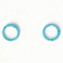 23毫米多色金属珐琅圆形弹簧扣开口吊坠，适用于钥匙链、手机挂绳、耳机盒及其他配件 - 彩色 - 查看 32