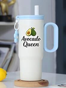 1pc Avocado Queen Funny Sticker - Stylish Sticker For Food Lovers, Versatile And Suitable For Laptops, Notebooks, Planners, Water Bottles, Phone Cases, And Creative Decorations - Green - View 4