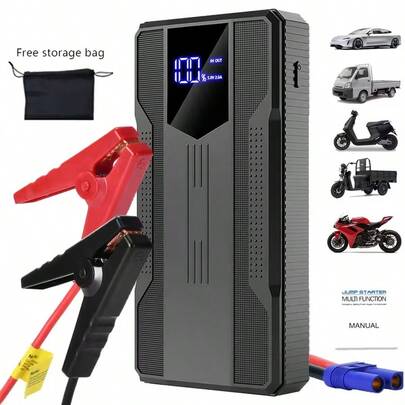 20000mAh 100w Bomba de inflación Multifunción Portable Jump Starter - Booster de energía de emergencia de la batería del coche de 12V, cargador del coche y arranque de la batería del vehículo