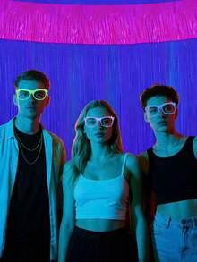 612pcs/Set LED Party Glasses, Glow In The Dark & Color Changing, Plastic Material, Neon Theme Party Decoration Fluorescent Glasses For Bar, KTV, Dance Party, Suitable For Adults And Teenagers, Holiday Accessories, Fun Gift - Multicolor - View 5