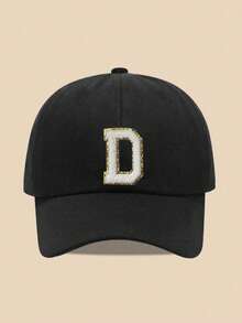 Mũ lưỡi trai trẻ em in 26 chữ cái, mũ chống nắng cho bé trai và bé gái, thích hợp sử dụng hàng ngày ngoài trời, có khả năng chống tia UV. - màu đen - Xem 5